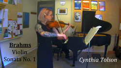 Cynthia Tolson, Brahms Violin Sonata 1